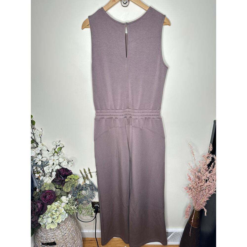 SPANX AirEssentials Sleeveless Wide Leg Jumpsuit Smoke Sz L Tall $148 {3W32} - Picture 3 of 6